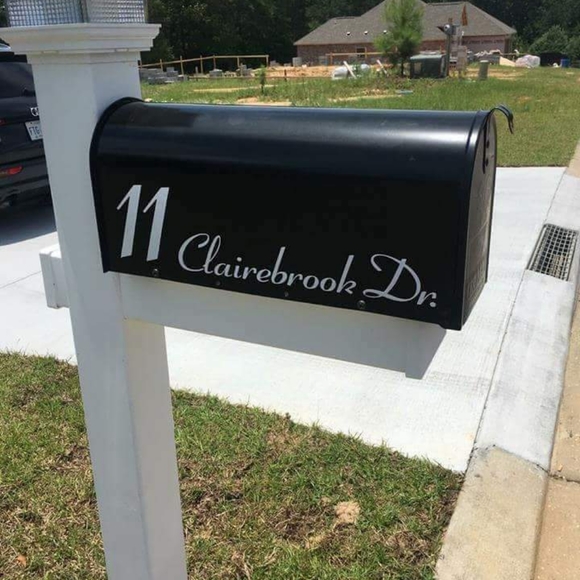 Decals for Customized Address on Both Sides Of Standard Size Mailbox - Picture 4 of 5